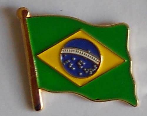 Brazil Pin Brazil Country Flag Enamel Pin Badge