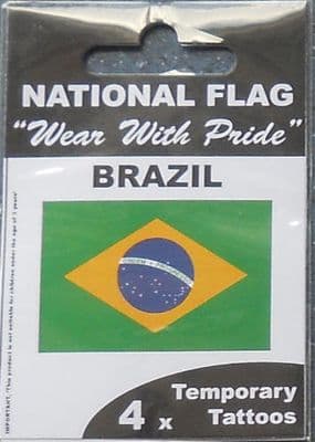 Brazil Country Flag Tattoos.