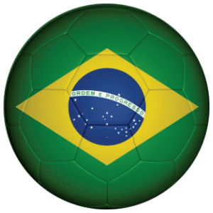 Brazil Football Flag 25mm Button Badge