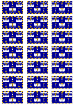 Brisbane City Flag Stickers - 21 per sheet