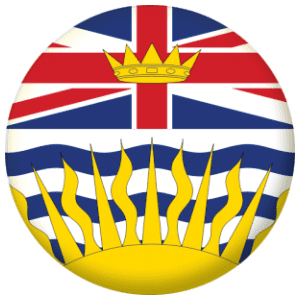 British Columbia Province Flag 58mm Button Badge