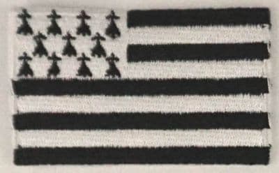 Brittany Embroidered Flag Patch, style 04