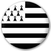 Brittany Province Flag 58mm Button Badge