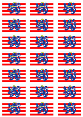 Bruges City Flag Stickers - 21 per sheet