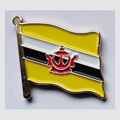 Brunei Country Flag Enamel Pin Badge