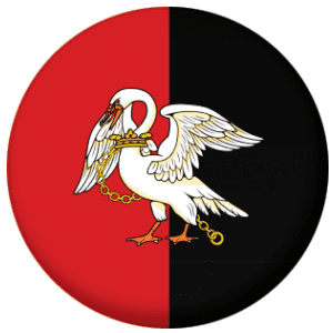 Buckinghamshire County Flag 58mm Button Badge
