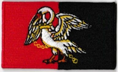 Buckinghamshire Embroidered Flag Patch, style 04