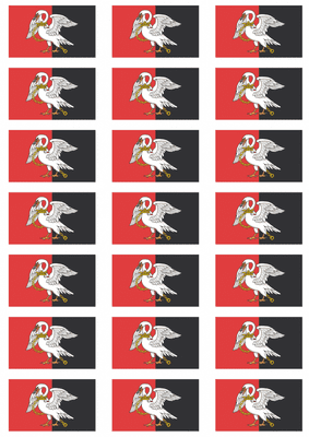 Buckinghamshire Flag Stickers - 21 per sheet
