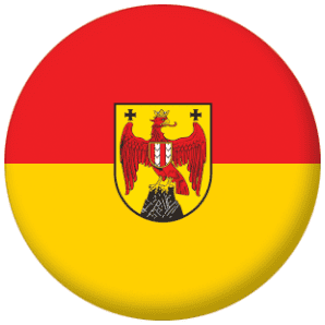 Burgenland Flag 58mm Button Badge