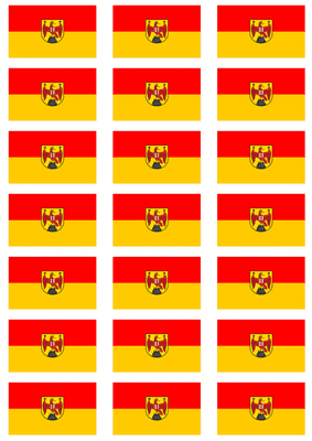 Burgenland Flag Stickers - 21 per sheet