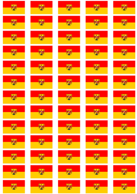 Burgenland Flag Stickers - 65 per sheet