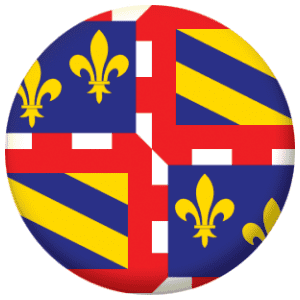 Burgundy Province Flag 58mm Button Badge