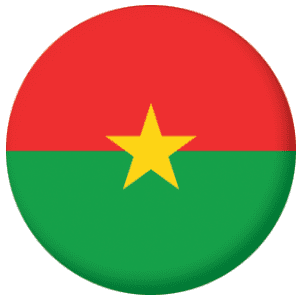 Burkina Faso Country Flag 25mm Flat Back