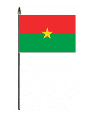 Burkina Faso Country Hand Flag - Small.
