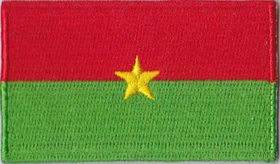Burkina Faso Embroidered Flag Patch, style 04