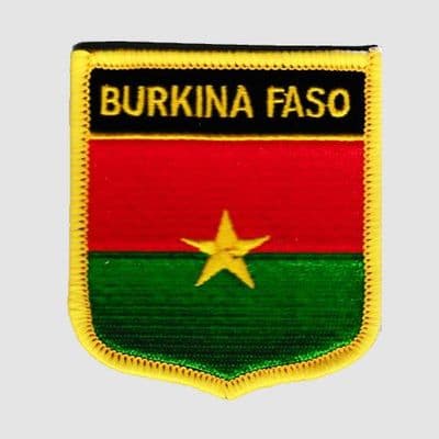 Burkina Faso Embroidered Flag Patch, style 07