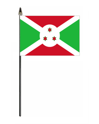 Burundi Country Hand Flag - Small.