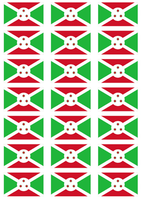 Burundi Flag Stickers - 21 per sheet