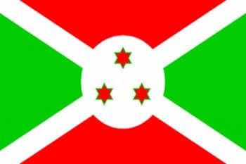 FlagSuperstore Burundi Handflagge – 15,2x10,2 Cm, Aus Polyester, Mit Schwarzer Kunststoffstange