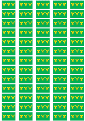 Caernarfonshire Flag Stickers - 65 per sheet