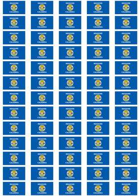 Calabria Flag Stickers - 65 per sheet