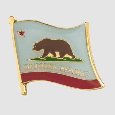 California US State Flag Enamel Pin Badge - small