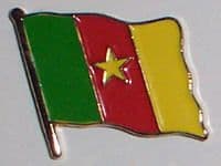 Cameroon Country Flag Enamel Pin Badge