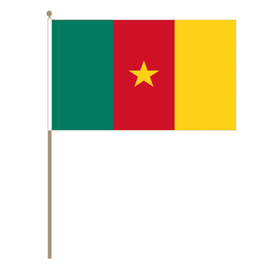 Cameroon Country Hand Flag - Large.