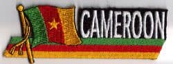 Cameroon Embroidered Flag Patch, style 01.