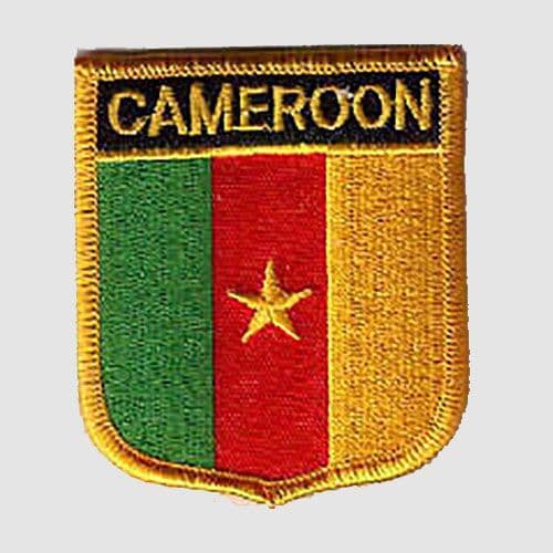 Cameroon Embroidered Flag Patch, style 07.