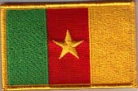Cameroon Embroidered Flag Patch, style 08.