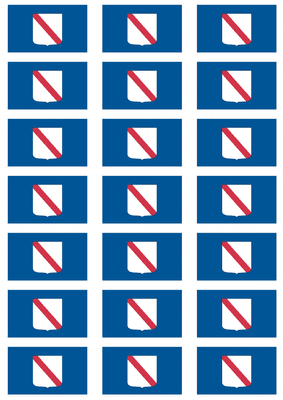 Campania Flag Stickers - 21 per sheet