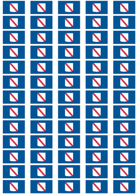 Campania Flag Stickers - 65 per sheet