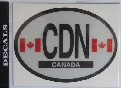 Canada Country Flag Oval Decal.