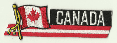 Canada Embroidered Flag Patch, style 01.