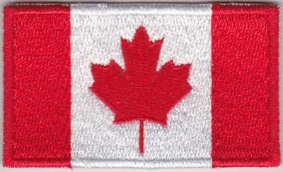 Canada Embroidered Flag Patch, style 04.