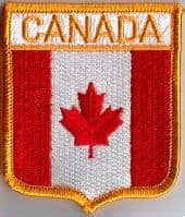 Canada Embroidered Flag Patch, style 06.