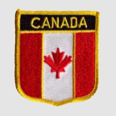 Canada Embroidered Flag Patch, style 07.