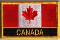 Canada Embroidered Flag Patch, style 09.