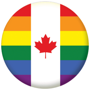 Canada Gay Pride Flag 58mm Mirror