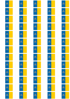 Canary Islands Flag Stickers - 65 per sheet