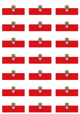 Cantabria Flag Stickers - 21 per sheet