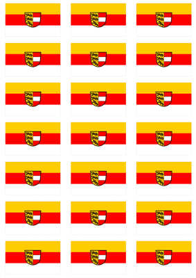 Carinthia Flag Stickers - 21 per sheet