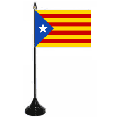 Catalan Independence Desk / Table Flag with plastic stand and base
