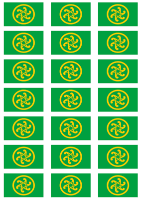 Celtic Flag Stickers - 21 per sheet