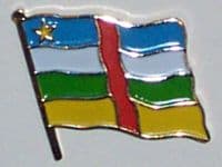 Central African Republic Country Flag Enamel Pin Badge