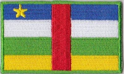 Central African Republic Embroidered Flag Patch, style 04