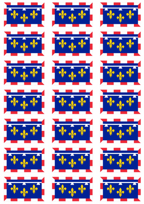 Centre Flag Stickers - 21 per sheet