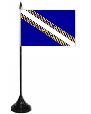 Champagne-Ardenne Desk / Table Flag with plastic stand and base.