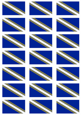 Champagne-Ardenne Flag Stickers - 21 per sheet